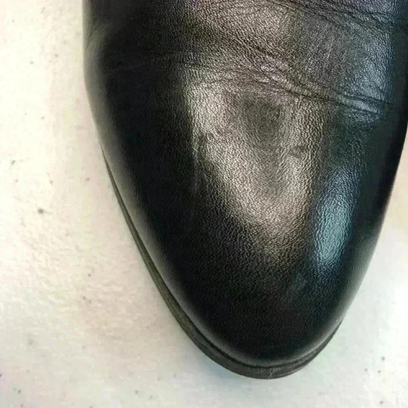 Adrienne Vittadini AV-Beach Womens Size 9 Black Leather Ankle Bootie Zip Sides - Picture 10 of 10